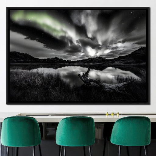 Eternal Wilderness Light Green Glow Canvas Print