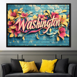 Floral Washington - NicheCanvas