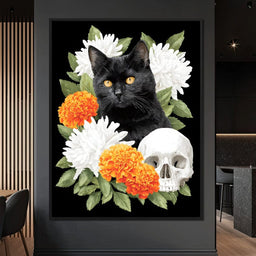 Nocturnal Feline Memento Bouquet - NicheCanvas