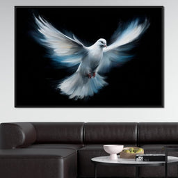 Ascending White Wing Motion - NicheCanvas