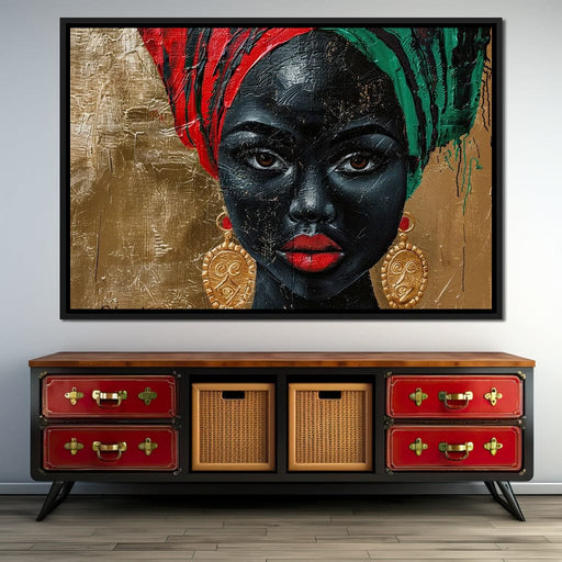 Nubian Grace in Gold Essence - Sakeem Gibbs Canvas Print