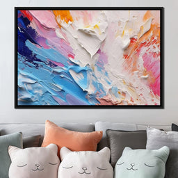 Radiant Impasto Color Surge - NicheCanvas