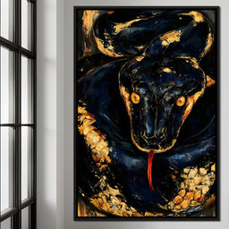 Gilded Coil Of Midnight Power - NicheCanvas