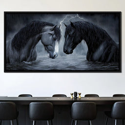 Dark Horses in the Storm - TooplesArt - NicheCanvas
