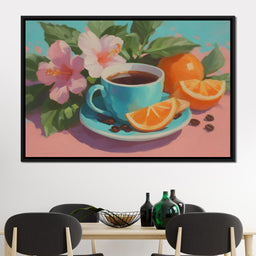 Tropical Morning Cup of Coffee - NicheCanvas