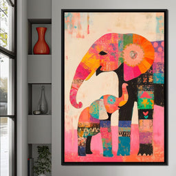 Elephant Patchwork Dreams - NicheCanvas