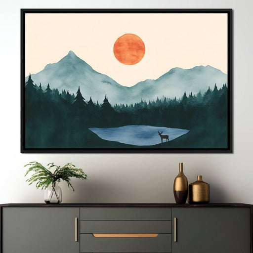 Silent Dawn Over Peaks Canvas Print