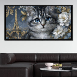 Eiffel Dreams Feline Romance - NicheCanvas