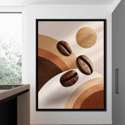 Coffee Dreams in Autumn Tones - NicheCanvas