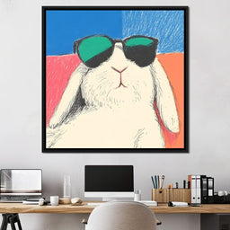 Chill Bunny in Shades - NicheCanvas