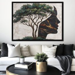 Majestic Silhouette Beneath Branches - NicheCanvas