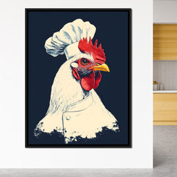 Chef Rooster Portrait - NicheCanvas