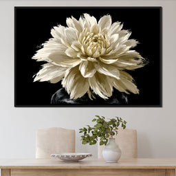 Pale Petals Held Against The Void - NicheCanvas