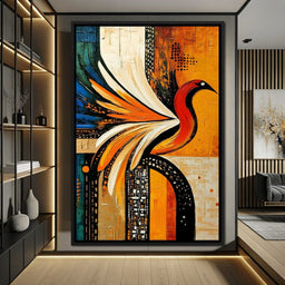 Vivid Phoenix Harmony Flight - NicheCanvas