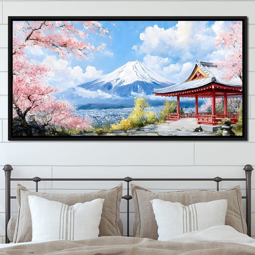 Cherry Blossom Mountain Retreat Canvas Print