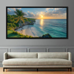 Sunlit Shores of Tranquility - NicheCanvas