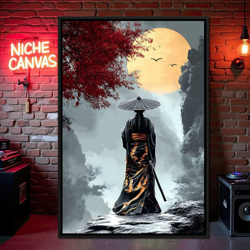 Samurai Moonlight Reverie Canvas Print