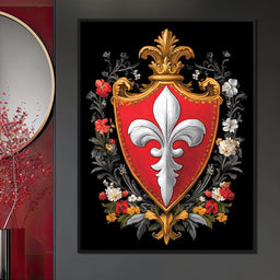Regal Fleur De Lys Heraldry - NicheCanvas