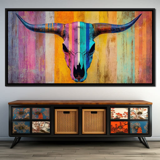 Radiant Longhorn Vibrance Canvas Print
