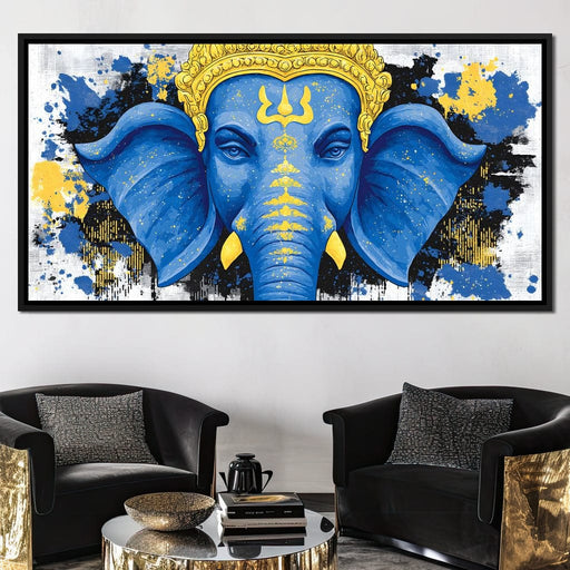 Ganesha Golden Majestic Tranquility Canvas Print