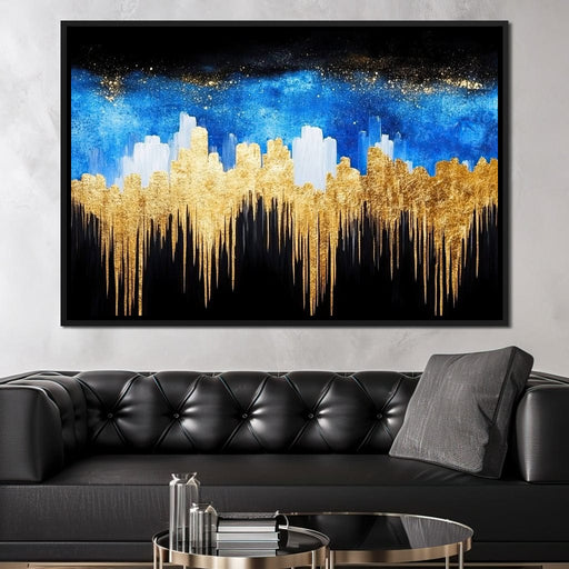 Golden Cityscape Skyline Elegance Canvas Print