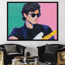 Retro Cool Guitar Sunglass Hero - NicheCanvas