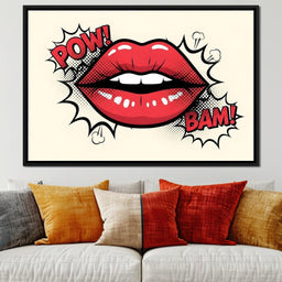Vivid Lips Pop Explosion - NicheCanvas