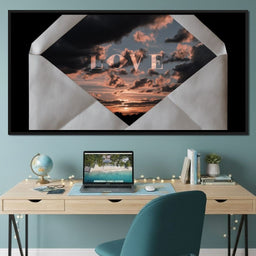 Love Letter Sky Sunset Glow - NicheCanvas