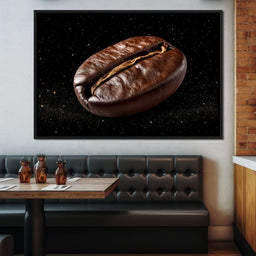 Cosmic Coffee Bean Orbit - NicheCanvas
