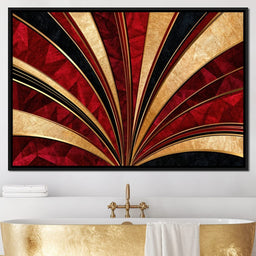 Crimson Deco Sunfan - TooplesArt - NicheCanvas