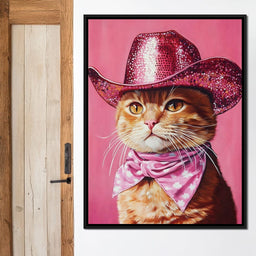 Pink Rodeo Cat Swagger - NicheCanvas