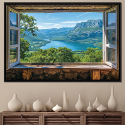 Window to Serene Vistas - NicheCanvas