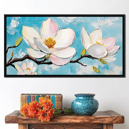 Blossoms on Cerulean Skies - NicheCanvas