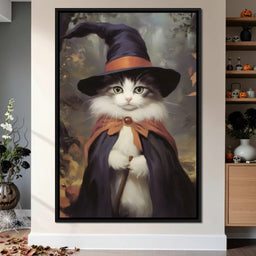 Enchanted Autumn Wizard Cat - NicheCanvas