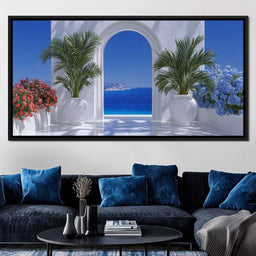 Mediterranean Archway Vista - NicheCanvas