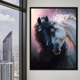 Shadowlight Twin Horses - NicheCanvas