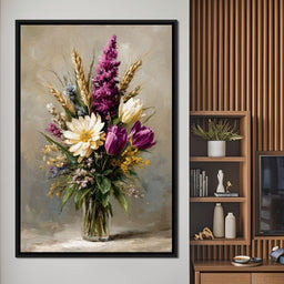 Spring Bouquet on Beige Background - NicheCanvas