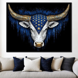 Galactic Constellation Bull - NicheCanvas
