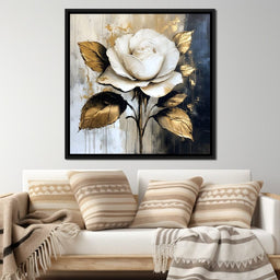 Golden Petals Against Contrast - NicheCanvas