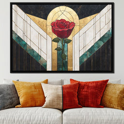 Golden Rose Radiance Reverie - NicheCanvas