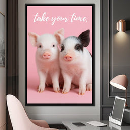 Take Your Time Piglet Pals - NicheCanvas