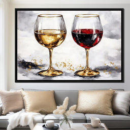 Red & White Wine - NicheCanvas