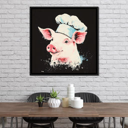 Cheerful Chef Piglet - NicheCanvas