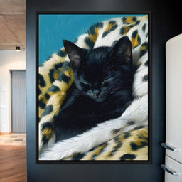 Slumbering Feline Dreams - NicheCanvas