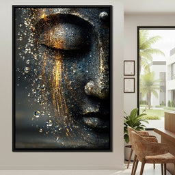  Golden Tranquil Buddha Flow Mirror - NicheCanvas
