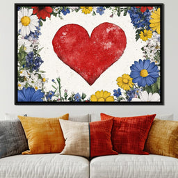 Floral Heart Harmony - NicheCanvas