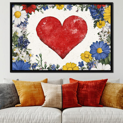 Floral Heart Canvas Print