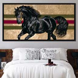 Golden Galloping Stallion - NicheCanvas