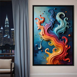 Flowing Rainbow Abstract - Cole Williams - NicheCanvas