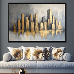 Golden Skyline - NicheCanvas